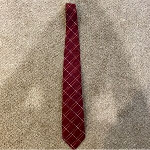 Vintage Giorgio Armani Mens Tie 100% Silk Seide Red
